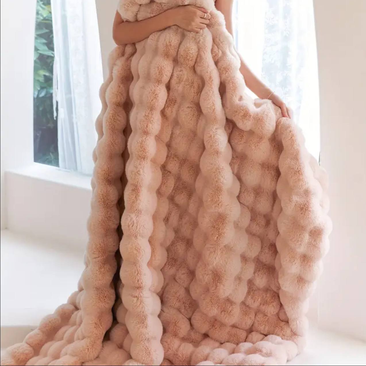 Premium quality Soft Bubble Winter Throw Blanket