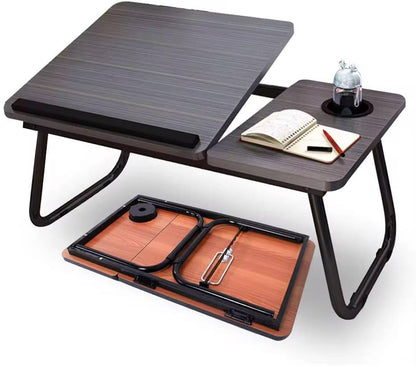 Adjustable Tilting Laptop Folding Table Stand Desk Bed Table with Foldable Legs