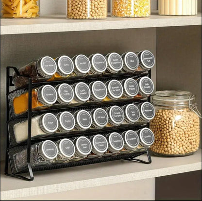 Glass Spice Jars Set