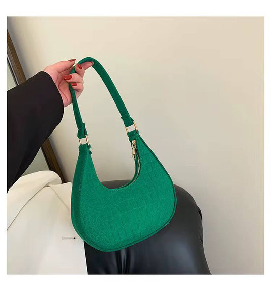 Candy color Crescent Underarm Bag