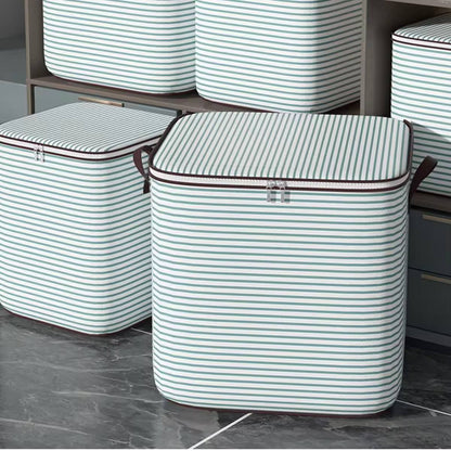 Striped Quilt Duvet/Closet Organizer/Luggage Storage Bags