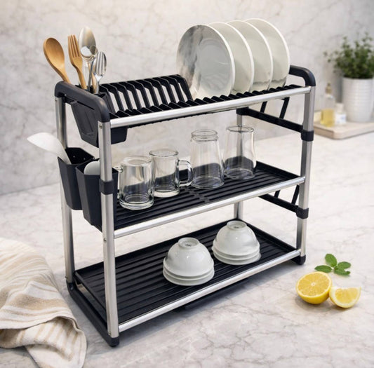 Premium Quality 3Tier Aluminium Dish Drainer