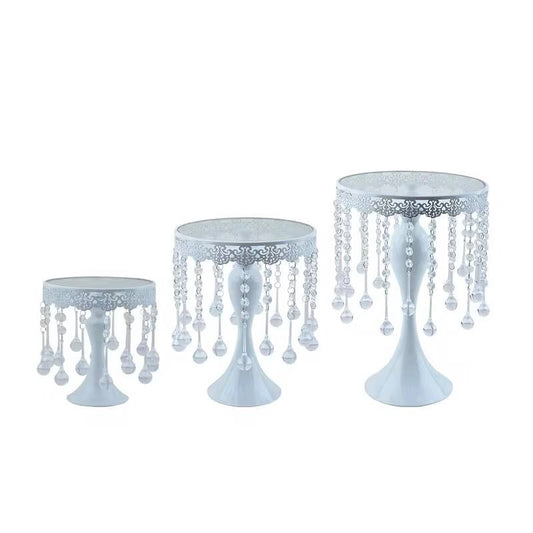 3Pcs White cake stand