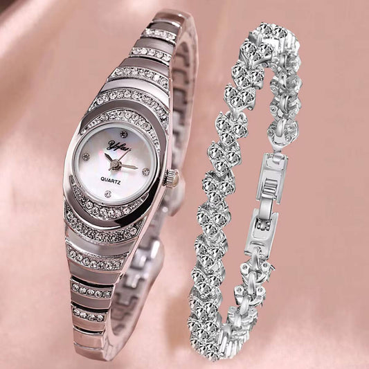 2 in 1 Elegant Ladies watch+ Bracelet set