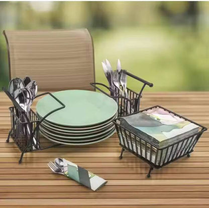 Stackable tabletop cutlery/utensils organizer