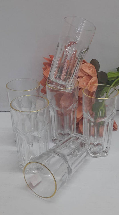 High quality borosilicate water
juice  glasses 
6pcs