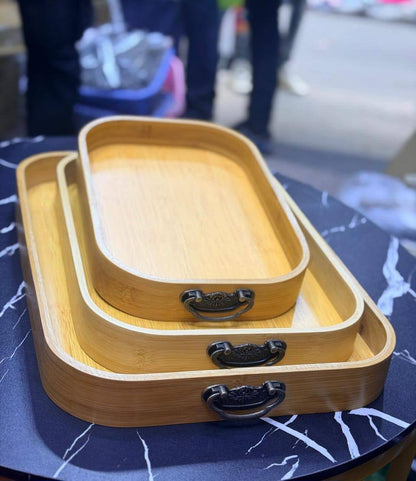 Multi-functional Bamboo Food serving Trays and Households use/Decor.