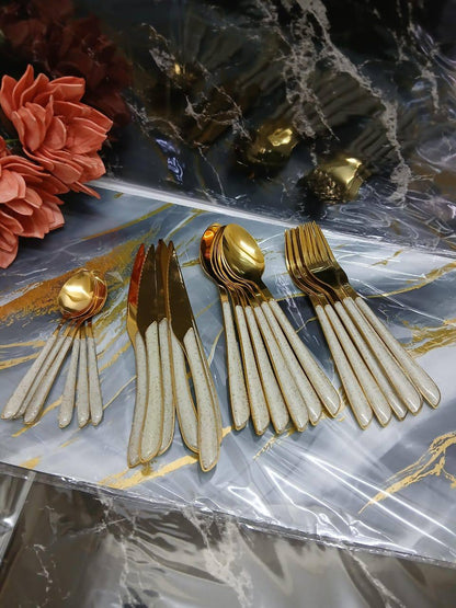Heavy duty 24pcs dining cutlery set