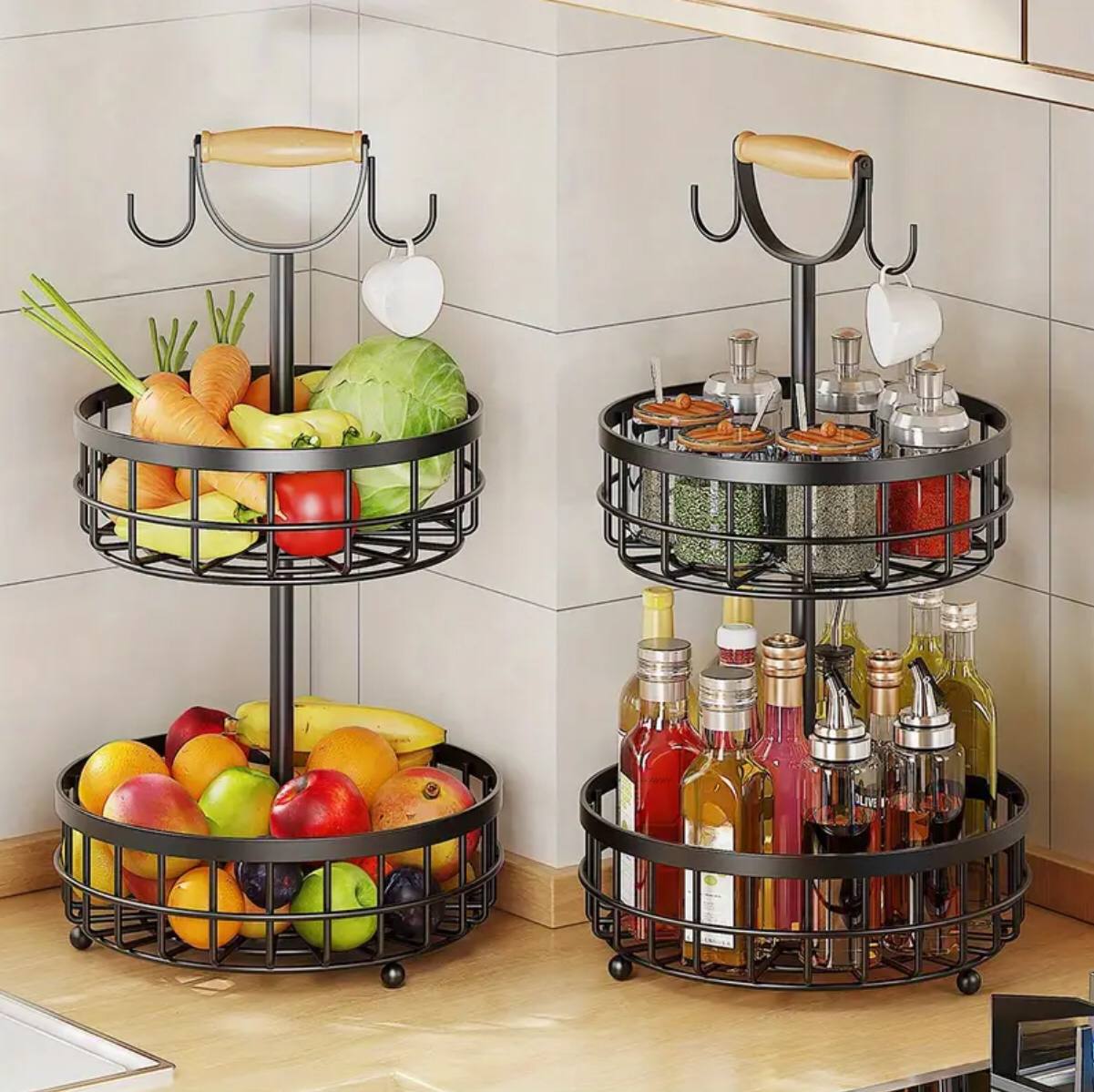 2-Tier Detachable Nordic Fruit/Vegetable Rack
