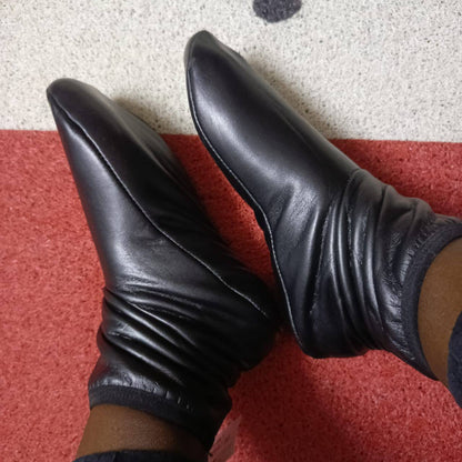 Winter warm leather thermal soft anti-slip indoor unisex socks