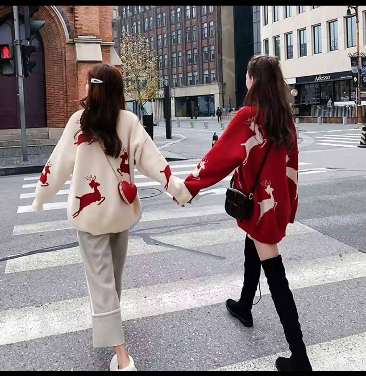 Reindeer Christmas Sweaters
Red 
White