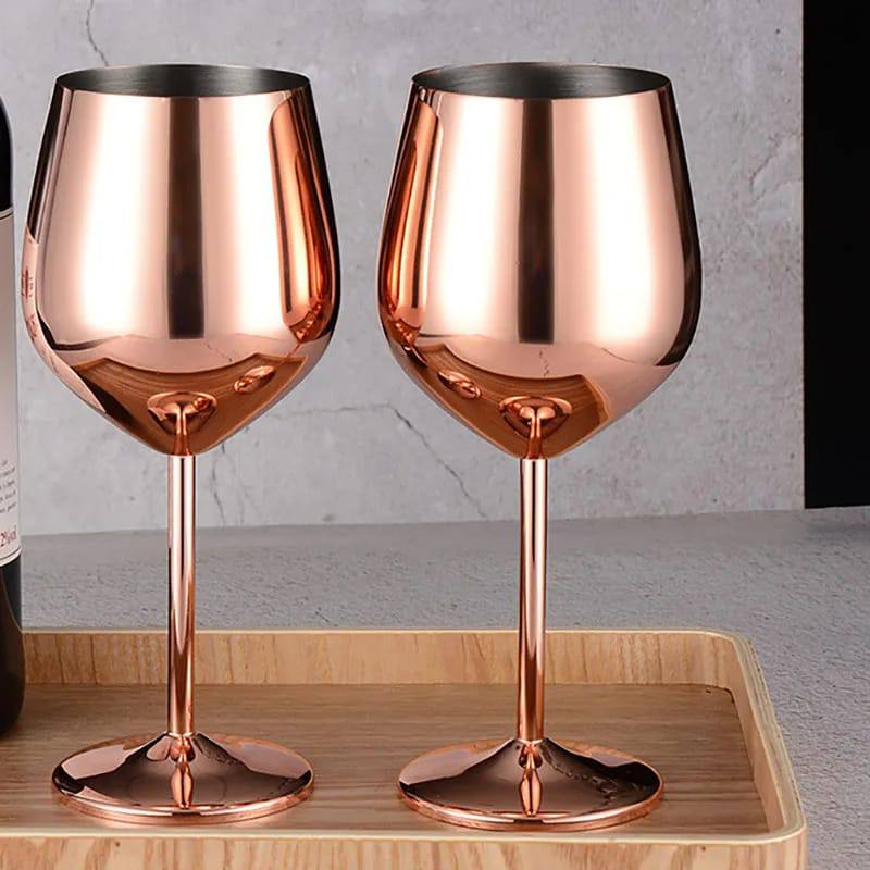 ELEGANT STAINLESS STEEL NON BREAKABLE  GOBLETS