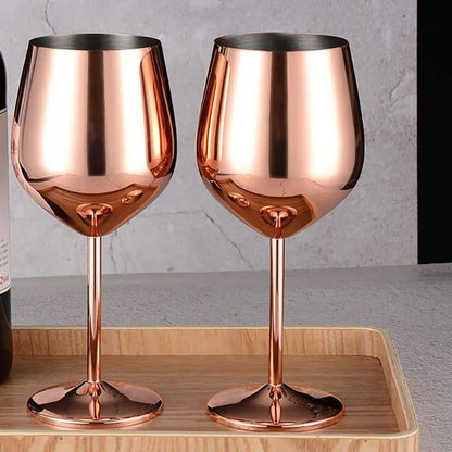 ELEGANT STAINLESS STEEL NON BREAKABLE  GOBLETS