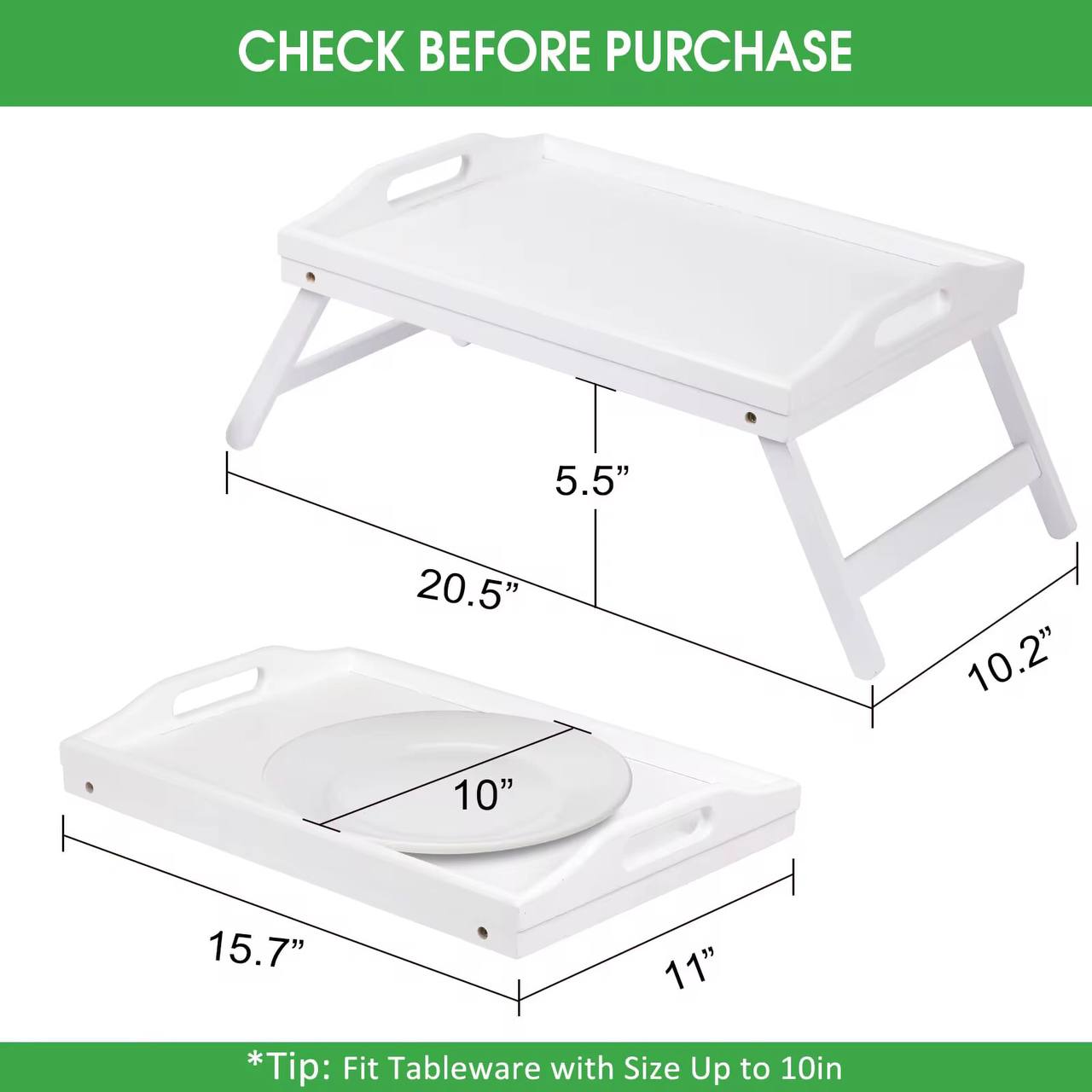 Foldable Bamboo Tray