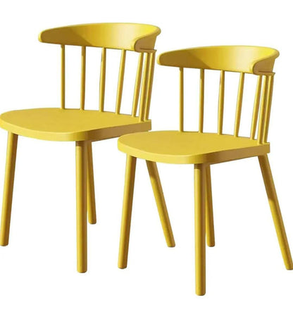 Creative Bright Yellow Polypropylene Dining Chairs – Set of 2 with Ergonomic Backrest and Durable Single Moulded Frame for Modern Spaces. (Pack of 2) 
Very strong &versatile