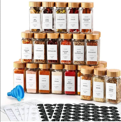 Spice Containers with Bamboo lid