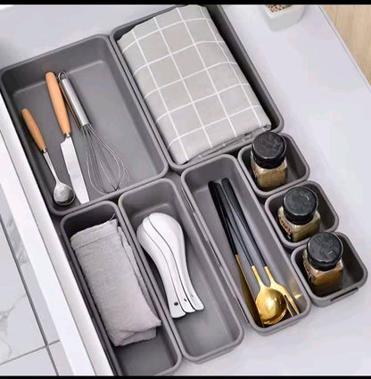 8pcs set Adjustable plastic drawer organiser