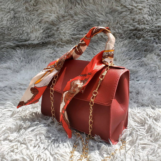 Cute mini decorative scarf crossbody bag