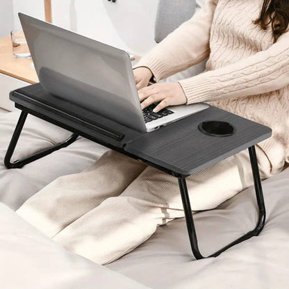 Adjustable Tilting Laptop Folding Table Stand Desk Bed Table with Foldable Legs