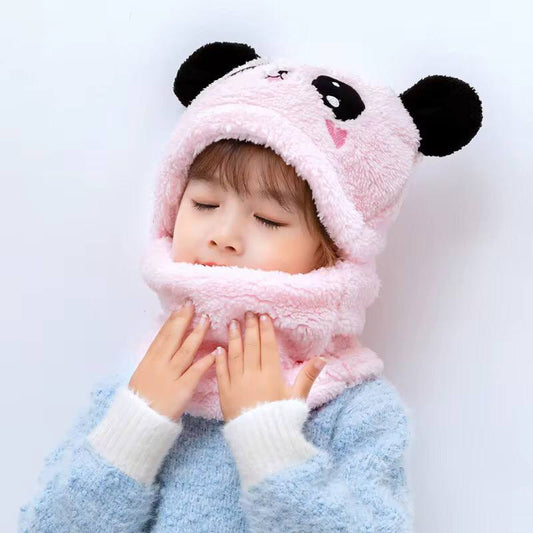 Magic Kids Boy's & Girl's Winter Fuzzy Plush Balaclava Hat Cartoon Panda Animal
