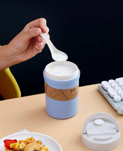 350ml Wheat Straw Soup Cup with Spoon