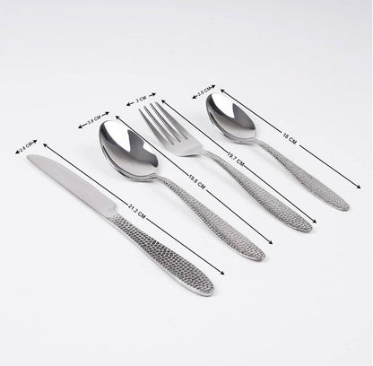 24 pcs Dining glister Astrid cutlery set with stand