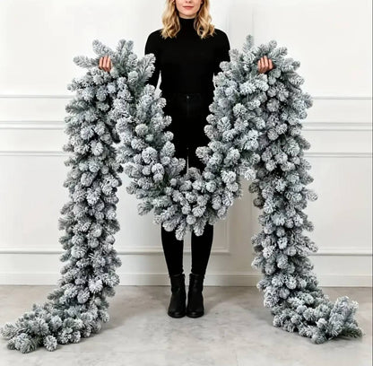 2.7MChristmas Snow Flocked Garland