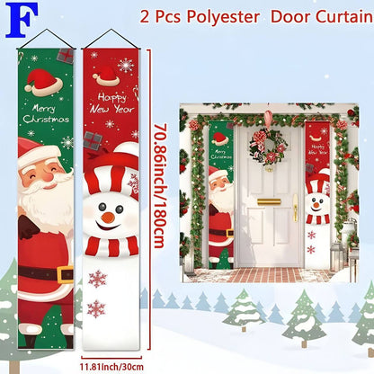 Christmas door banner 2pc set