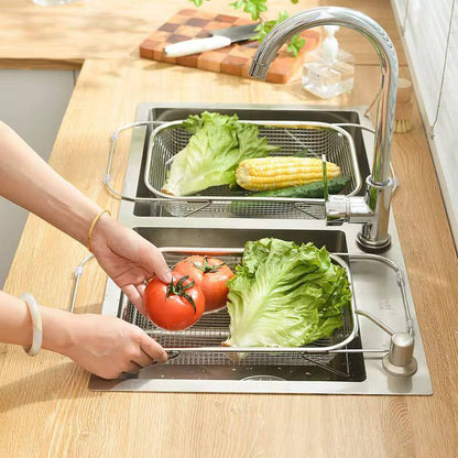 Stainless Steel Expandable Over-The-Sink Colander