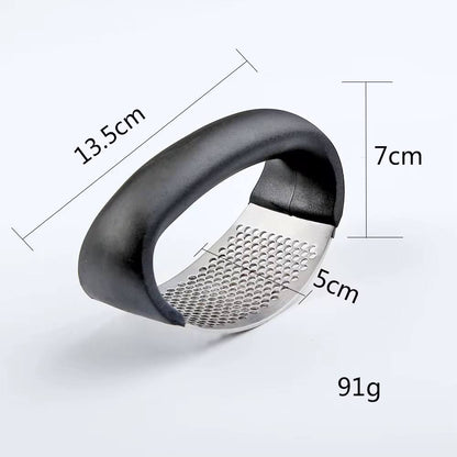 Stainless steel garlic press crusher
