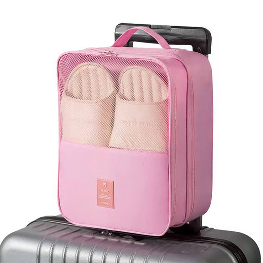 Waterproof  Travel  bag organizer  has 3 zip, 3 level shoe bag