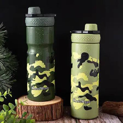 Camouflage Jeshi 1000ml plastic sports water bottle,