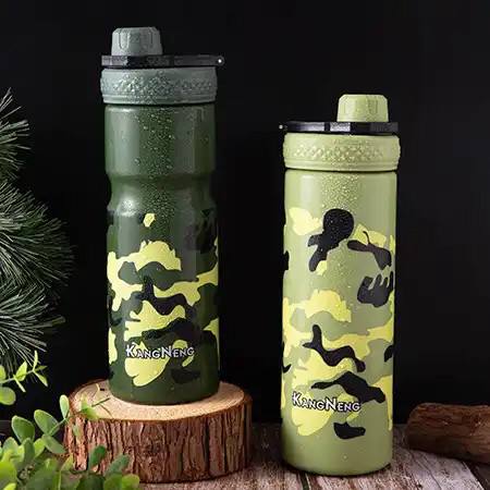 Camouflage Jeshi 1000ml plastic sports water bottle,