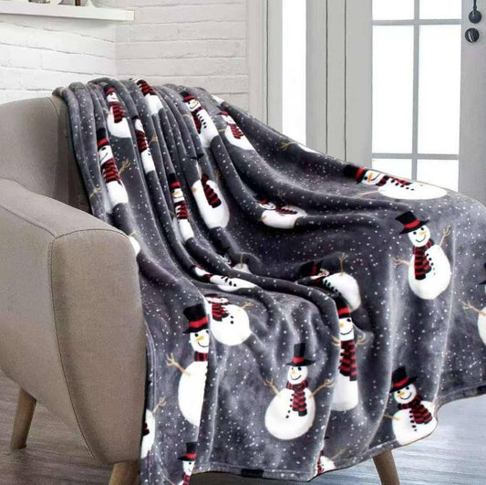 Premium Christmas Sherpa Fleece Throw Blanket