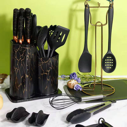 25PC Marble Silicone Spoons