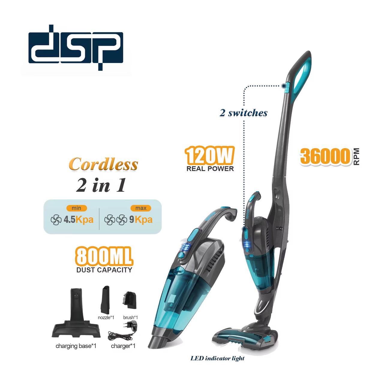 2 in 1 Detachable cordless Vaccum cleaner