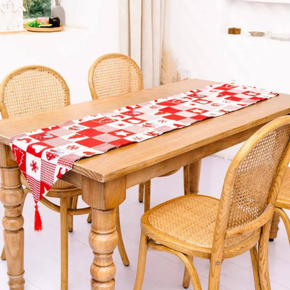 Christmas Knitted Fabric Tablecloth  Runner