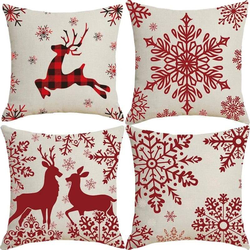1pc Cushion Cover 45x45  Christmas Decorations For Home Santa Claus Printed Pillow Case