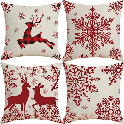 1pc Cushion Cover 45x45  Christmas Decorations For Home Santa Claus Printed Pillow Case