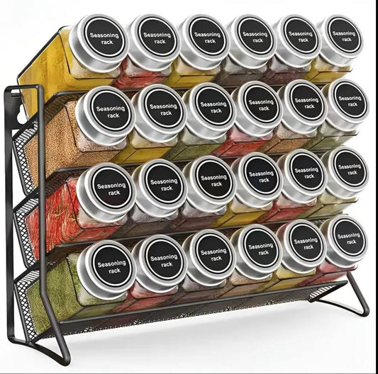 Glass Spice Jars Set