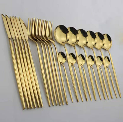Heavy duty 24pcs dining cutlery set