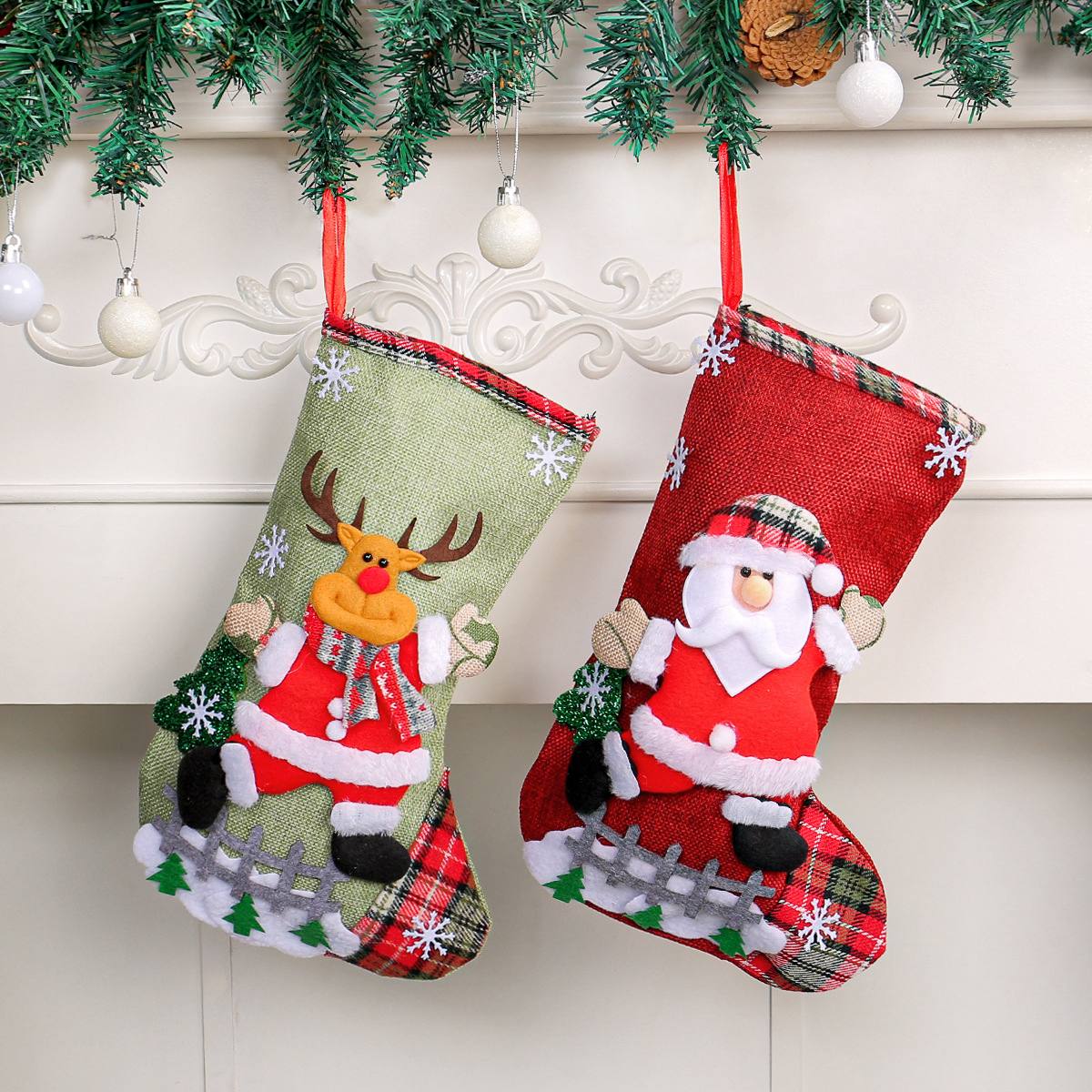 Christmas themed long socks