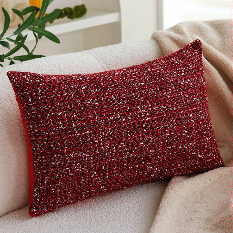 New Christmas Pillowcase Modern Simple Red Festive Cushion Cover Cross-border Living Room Sofa Cushion Cover