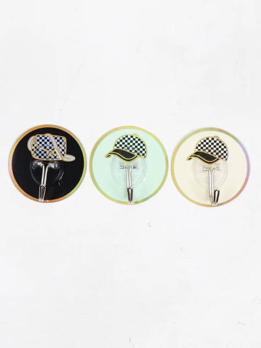 Pack of 3 Cap strong 10kg sturdy hook Designer Wall Hooks