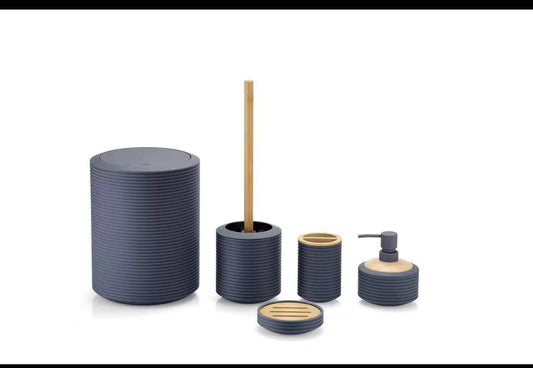 Ruffled 6pcs Bathroom Accessories Set