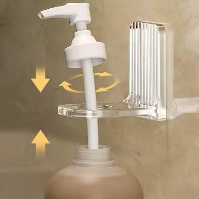 WALL mounted shower gel bottle rack holders 
designed to hold pump-style bottles.