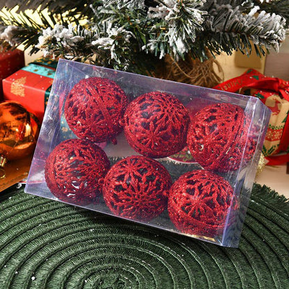 6Pcs 6CM Christmas Balls Christmas Tree Ornaments Hanging Xmas Tree Pendants Party Home Decor