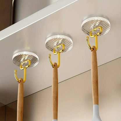 Set of 5 Golden Acrylic Hooks