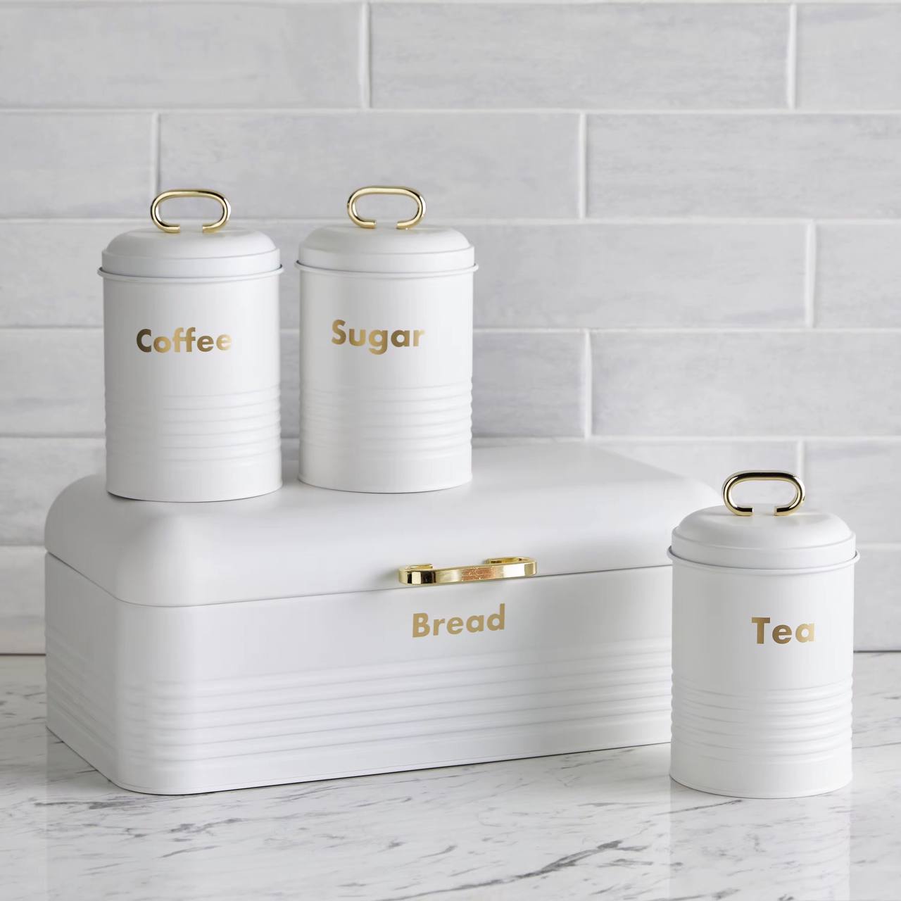 Kitchen eco-friendly bread Bin/ storage container/ coffee, tea and sugar canister set of 3pcs