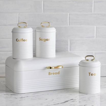 Kitchen eco-friendly bread Bin/ storage container/ coffee, tea and sugar canister set of 3pcs